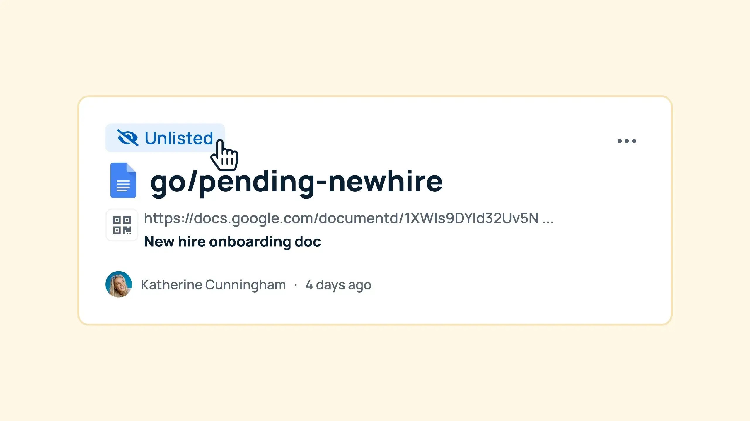 GoLinks® Video Tutorial: Create private, unlisted Go Links® that only you can access.